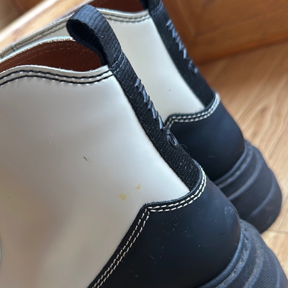Ganni Black and White Chunky Boots 37 - Picture 8 of 9